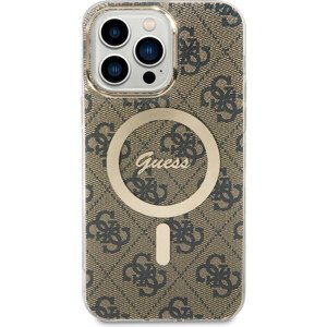Guess IML 4G MagSafe Zadný Kryt pre iPhone 15 Pro Max Brown