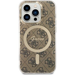 Guess IML 4G MagSafe Zadný Kryt pre iPhone 15 Pro Brown