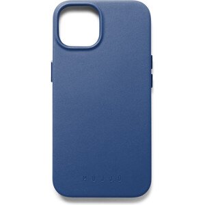 Mujjo Full Leather kryt Apple iPhone 15 modrý