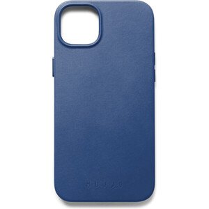 Mujjo Full Leather kryt Apple iPhone 15 Plus modrý
