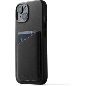 Mujjo Full Leather Wallet púzdro iPhone 15 čierny