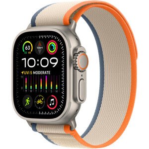 Apple Watch 49/45/44/42mm oranžovo-béžový Trailový ťah S/M