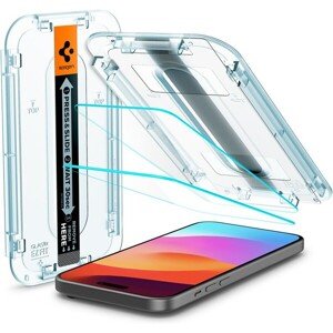 Spigen Glass tR EZ Fit 2 Pack tvrdené sklo iPhone 15 číre