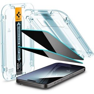Spigen Glass tR EZ Fit Privacy 2 Pack tvrdené sklo iPhone 15 Pro číre