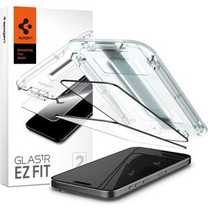 Spigen Glass tR EZ Fit 2 Pack tvrdené sklo iPhone 15 Pro čierne