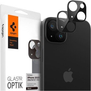 Spigen Glass tR Optik 2 Pack tvrdené sklo na fotoaparát iPhone 15/15 Plus čierne