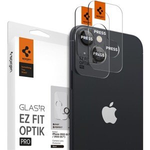 Spigen Glass tR EZ Fit Optik Pro 2 Pack tvrdené sklo na fotoaparát iPhone 15/15 Plus/14/14 Plus čern