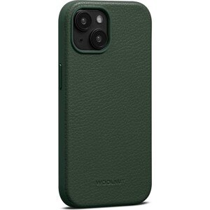 Woolnut kožený kryt pre iPhone 15 tmavo zelený