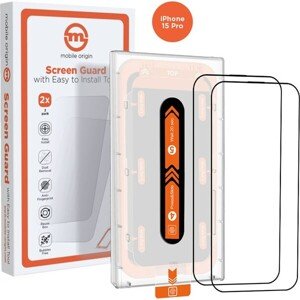 Mobile Origin Orange Screen Guard 2 Pack 2,5D ochranné sklo s aplikátorom iPhone 15 Pro