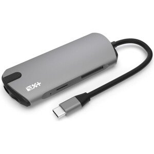 Next One USB-C Pro Multiport adaptér sivý