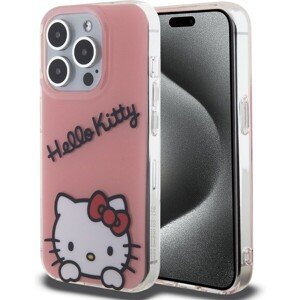 Hello Kitty IML Daydreaming Logo Zadný Kryt pre iPhone 15 Pro Pink