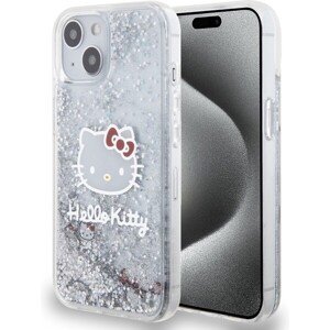 Hello Kitty Liquid Glitter Electroplating Head Logo Zadný Kryt pre iPhone 13 Transparent