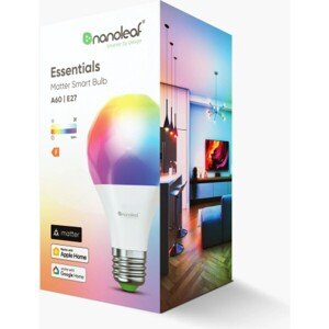 Nanoleaf Essentials Smart A60 múdra žiarovka E27, Matter