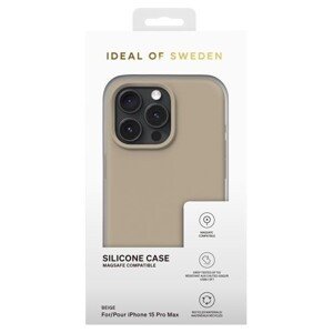 Silikónový ochranný kryt s Magsafe iDeal Of Sweden pre iPhone 15 Pro Max Beige