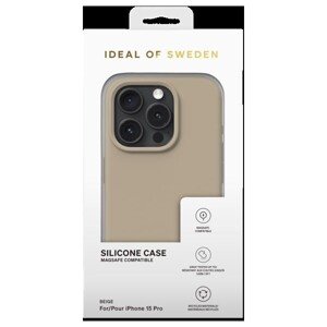 Silikónový ochranný kryt s Magsafe iDeal Of Sweden pre iPhone 15 Pro Beige