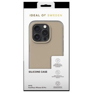 Silikónový ochranný kryt iDeal Of Sweden pre iPhone 15 Pro Beige