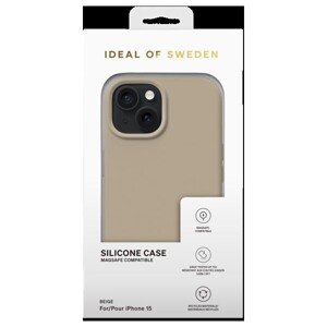 Silikónový ochranný kryt s Magsafe iDeal Of Sweden pre iPhone 15 Beige