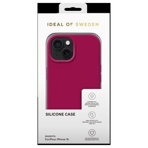 Silikónový ochranný kryt iDeal Of Sweden pre iPhone 15 Magenta