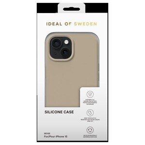 Silikónový ochranný kryt iDeal Of Sweden pre iPhone 15 Beige