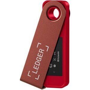 Ledger Nano S Plus Krypto peňaženka rubínovo červená