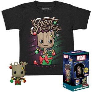 Funko Pocket POP! & Tee: Marvel: GOTG- Holiday Groot S (dětské)