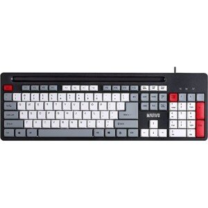 Marvo KB005 drôtová klávesnica (US) čierno-červená