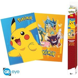 Set 2 plagátov Pokémon - Colourful Characters (52x38 cm)