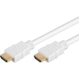PremiumCord vysokorýchlostný HDMI kábel s Ethernetom biely 2m