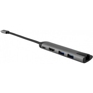 Verbatim USB-C Multiport HUB, 2x USB 3.0, 1x USB-C, HDMI, LAN dokovacia stanica šedá