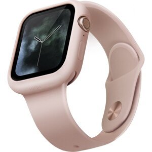 UNIQ Lino silikónové púzdro Apple Watch Series 4/5/6/SE (40mm) svetlo ružové
