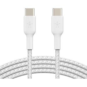 Belkin BOOST Charge Braided USB-C/USB-C odolný kábel, 1m, biely