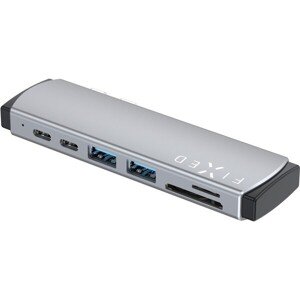 FIXED HUB 7v1 USB-C pre MacBook šedý