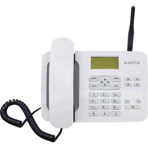 ALIGATOR T100 stolný GSM telefón biely
