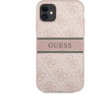 Guess PU 4G Printed Stripe kryt iPhone 11 ružový