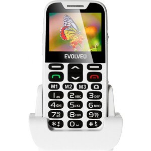 EVOLVEO EasyPhone XD s nabíjacím stojanom biely