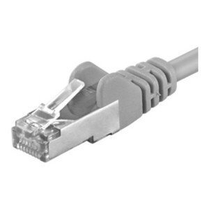 PremiumCord FTP CAT.6 patch kábel awg26 sivý 1m