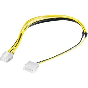 PremiumCord napájací kábel 5.25" na EPS 8-pin pre napájací zdroj M/M 0,28m