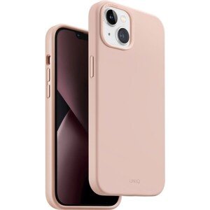 UNIQ Lino silikónový kryt iPhone 14 Plus ružový