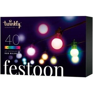 Twinkly Festoon Multi-Color 40 ks chytré žiarovky G45 10m