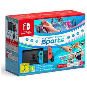 Nintendo Switch Konzola Neon + Switch Sports + 3M NSO