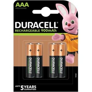 Duracell Rechargeable AAA nabíjacia batéria, 900mAh, 4 ks
