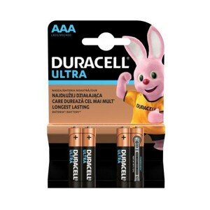 Duracell Ultra AAA alkalická batéria, 4 ks