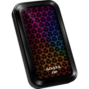 ADATA SE770G externý SSD 512GB USB 3.0 čierna/žltá LED RGB