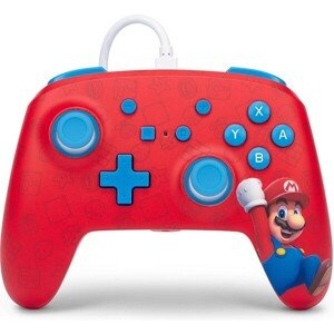 PowerA Enhanced drôtový herný ovládač - Woo-hoo! Mario (Switch)