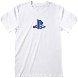 Tričko PlayStation Blue Logo White Unisex M