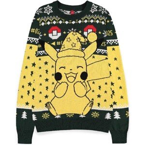 Vianočný sveter Pokémon - Happy Pikachu M