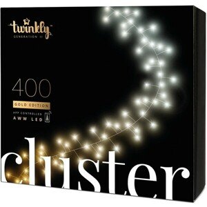 Twinkly Cluster Gold Edition šikovný reťaz so žiarovkami 400 ks