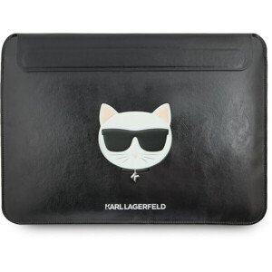 Karl Lagerfeld Choupette Head Embossed Computer Sleeve 16" čierny