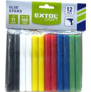 EXTOL 9908 - Tyčinky tavné farebné 12ks, B/Z/M/Če/Ž/Či, pr.7,2mm, dĺžka 100mm