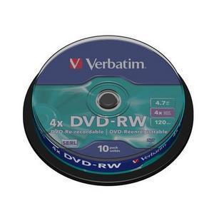 Verbatim DVD-RW 10ks, 4.7GB 4x 43552 - DVD disk